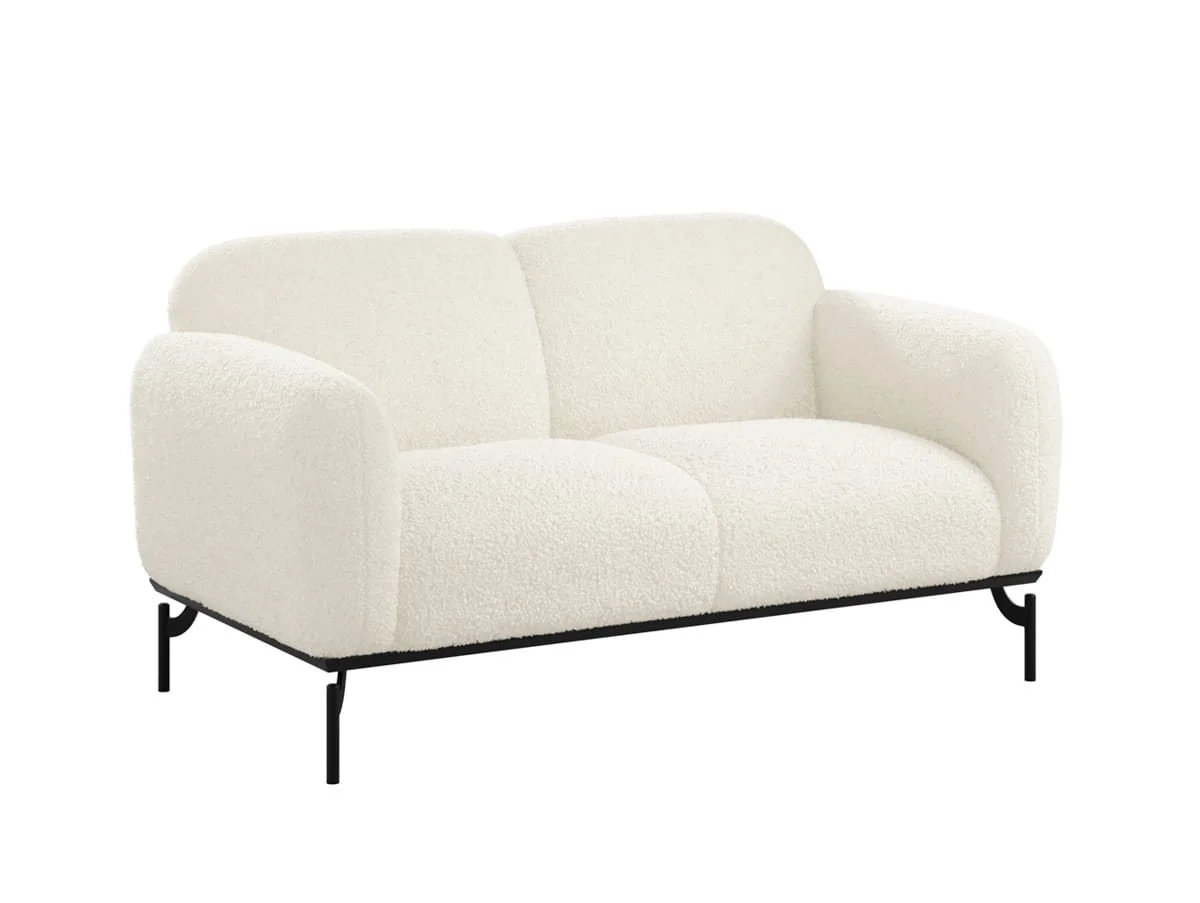 LPD LPD Larsa Calm Sherpa Fabric 2 Seater Sofa