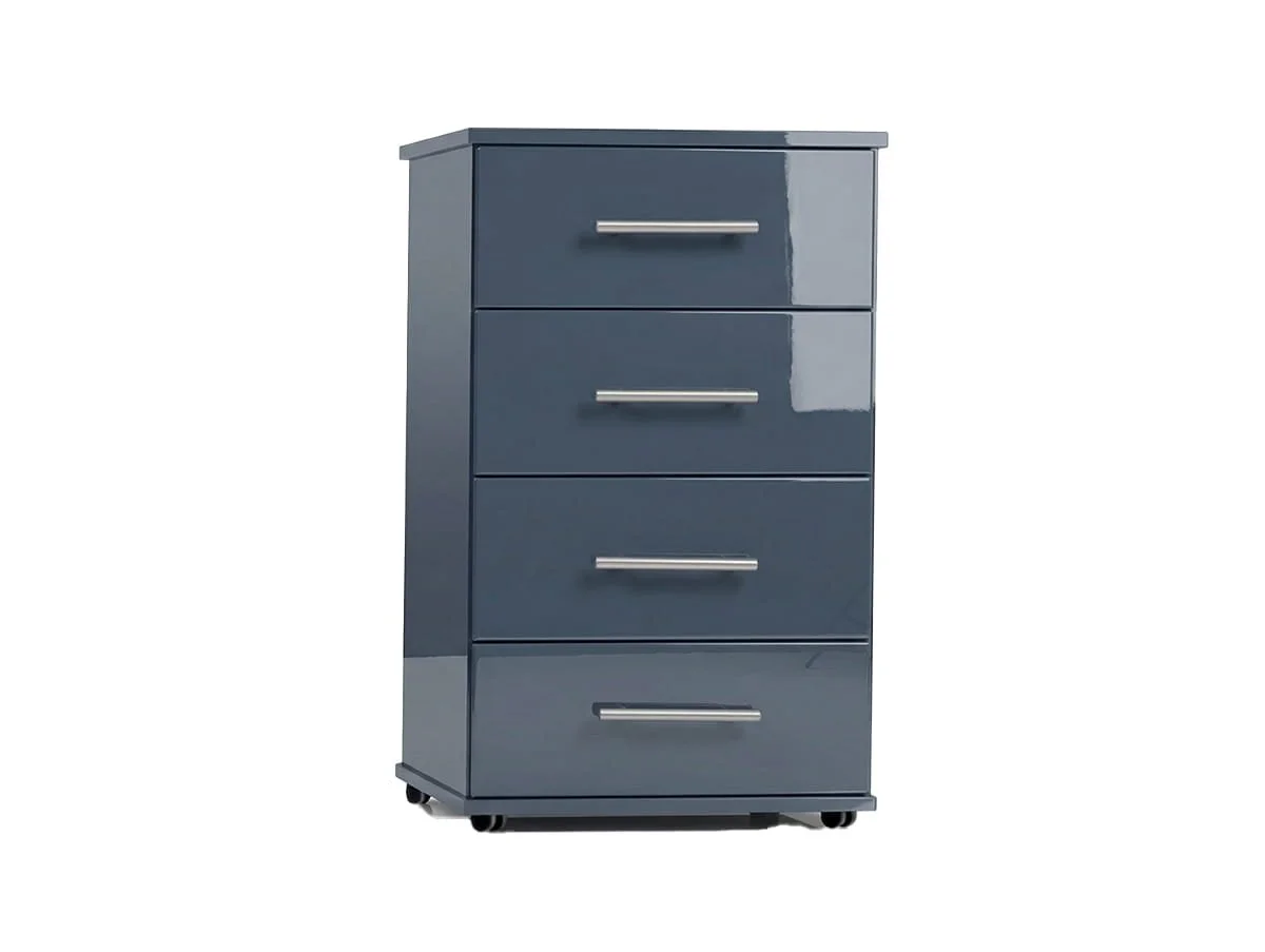 ASC ASC Venice Gloss 4 Drawer Midi Chest of Drawers (Assembled)