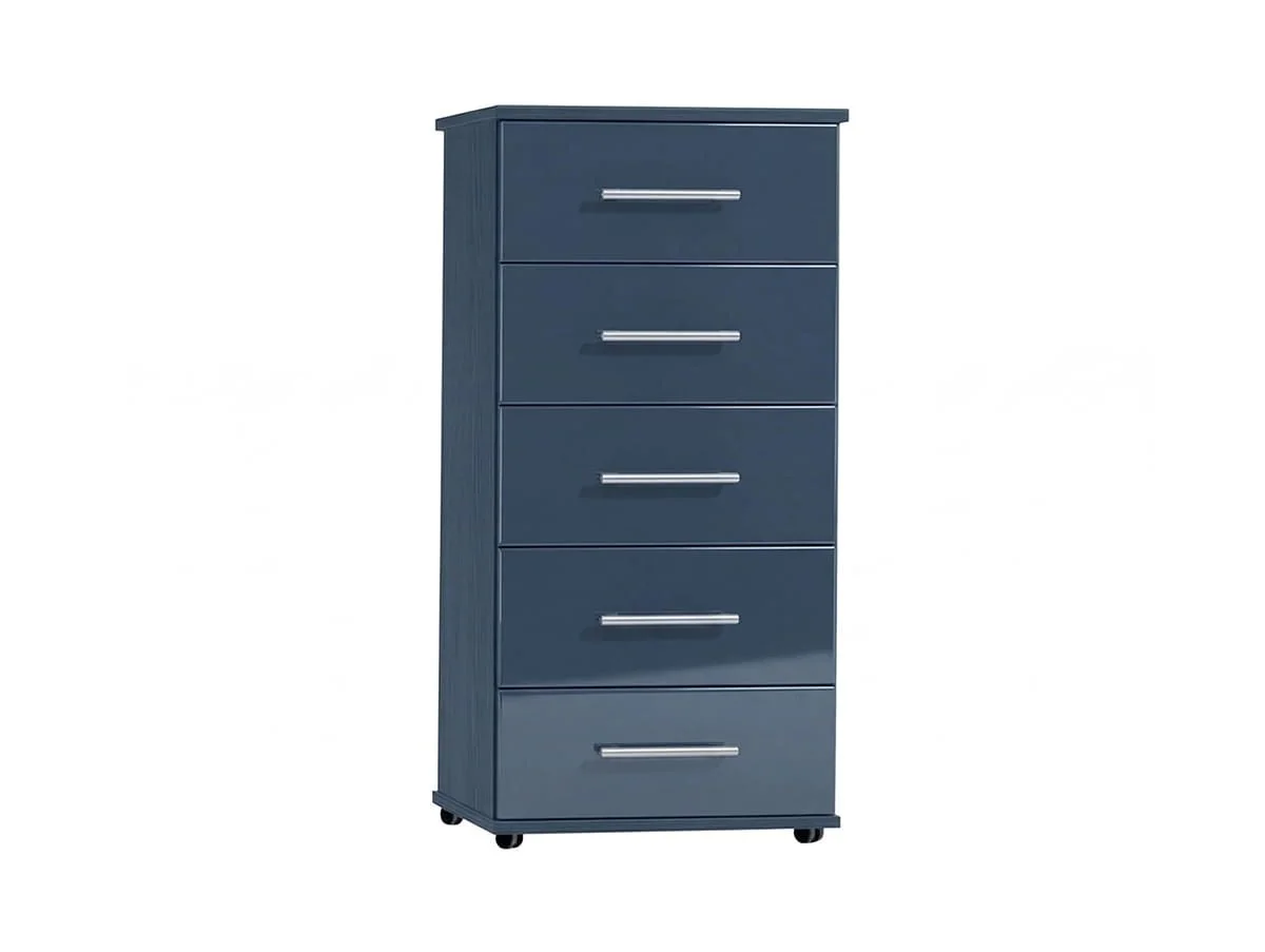 ASC ASC Venice Gloss 5 Drawer Midi Chest of Drawers (Assembled)