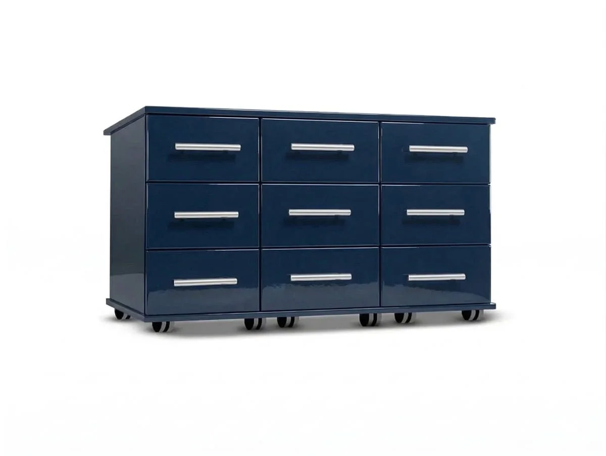 ASC ASC Venice Gloss 9 Drawer Multi Chest of Drawers (Assembled)