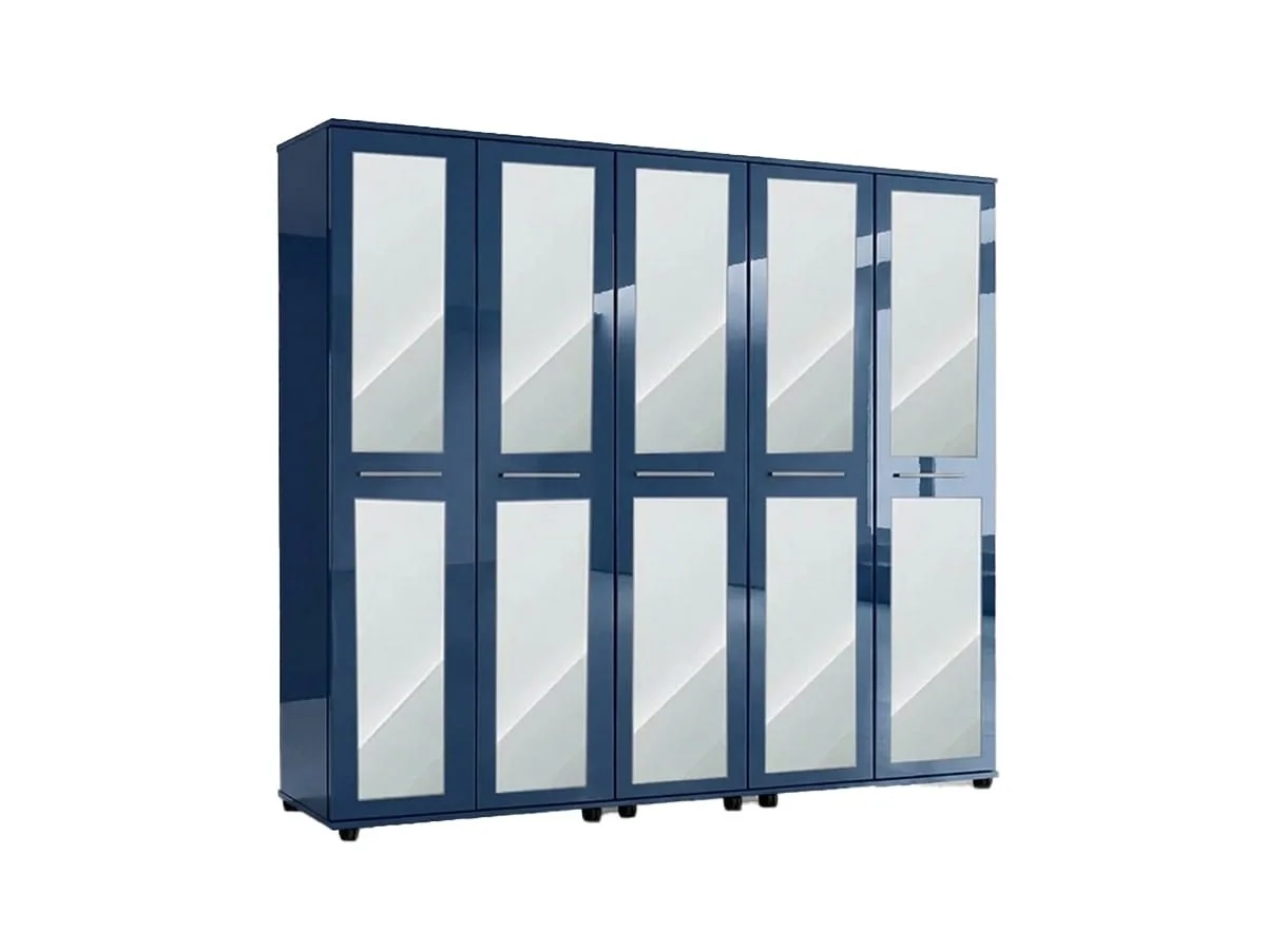 ASC ASC Venice Gloss 5 Door Mirrored Wardrobe (Assembled)