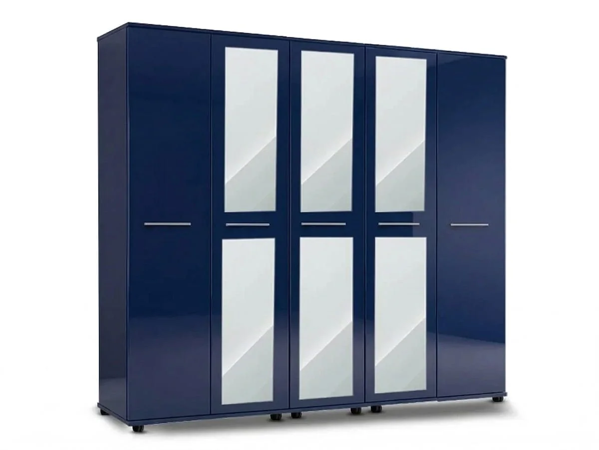 ASC ASC Venice Gloss 5 Door 3 Mirrored Wardrobe (Assembled)