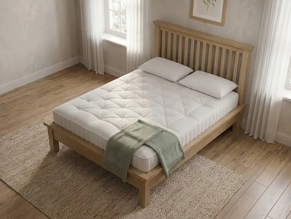 ASC ASC Elgin Light Oak Wooden Bed Frame