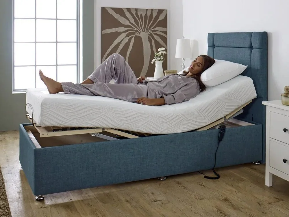 Flexisleep Clearance - Flexisleep Gel Ortho 3ft Single Electric Adjustable Bed in Graceland Silver