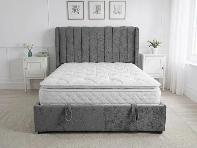 ASC ASC Finley Grey Fabric Ottoman Bed Frame