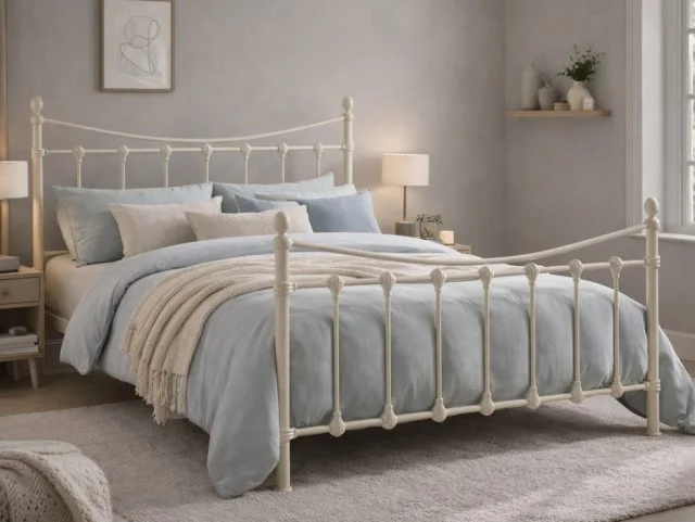 Time Living Time Living Florida Ivory Metal Bed Frame