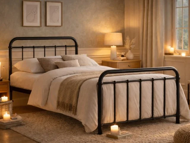 Time Living Time Living Miami Black Metal Bed Frame