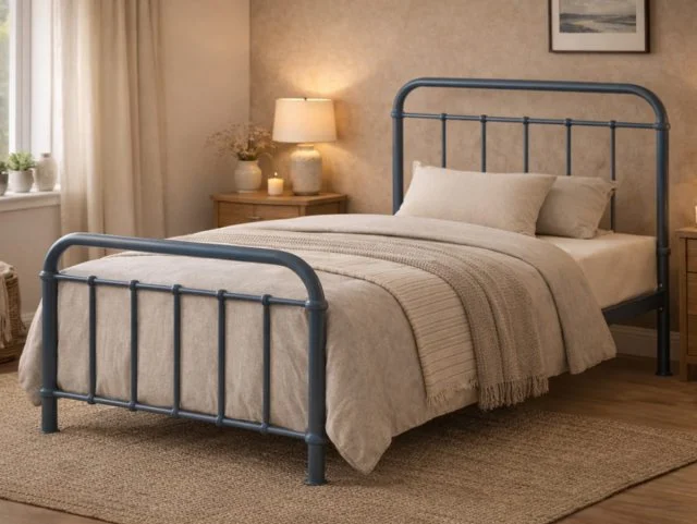 Time Living Time Living Miami Grey Metal Bed Frame