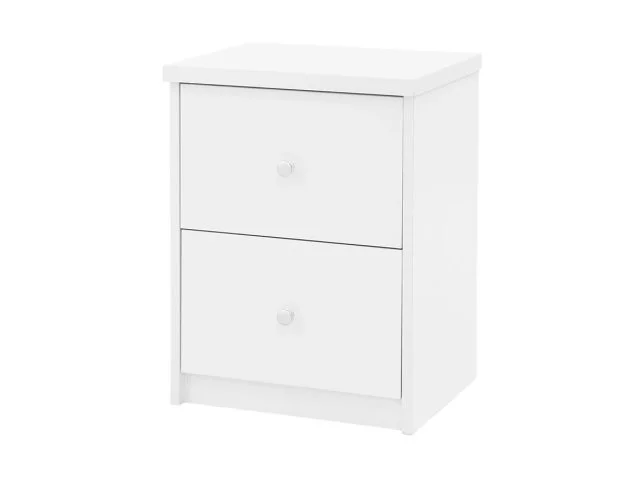 Core Core Erin White 2 Drawer Bedside Table
