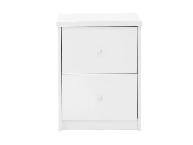 Core Core Erin White 2 Drawer Bedside Table