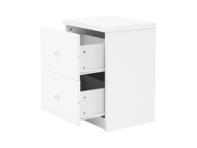 Core Core Erin White 2 Drawer Bedside Table
