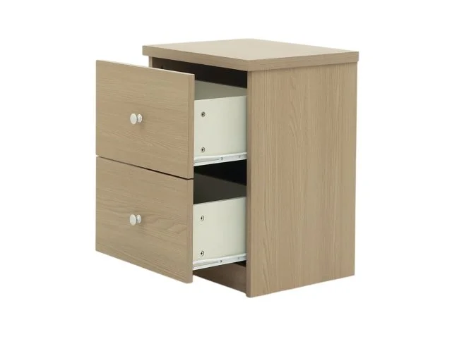 Core Core Freya Oak 2 Drawer Bedside Table
