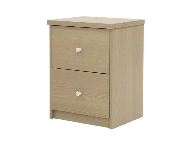Core Core Freya Oak 2 Drawer Bedside Table