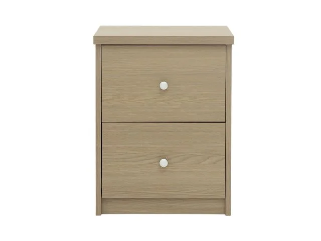 Core Core Freya Oak 2 Drawer Bedside Table