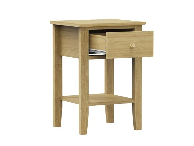 Core Core Henley Oak 1 Drawer Bedside Table