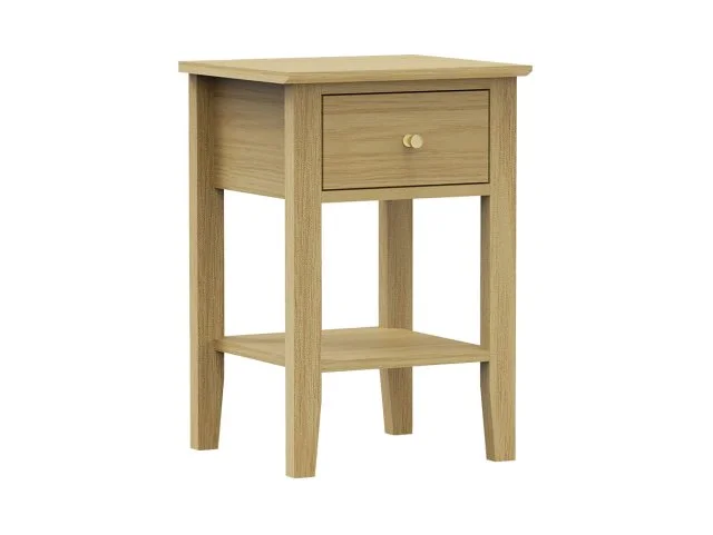 Core Core Henley Oak 1 Drawer Bedside Table