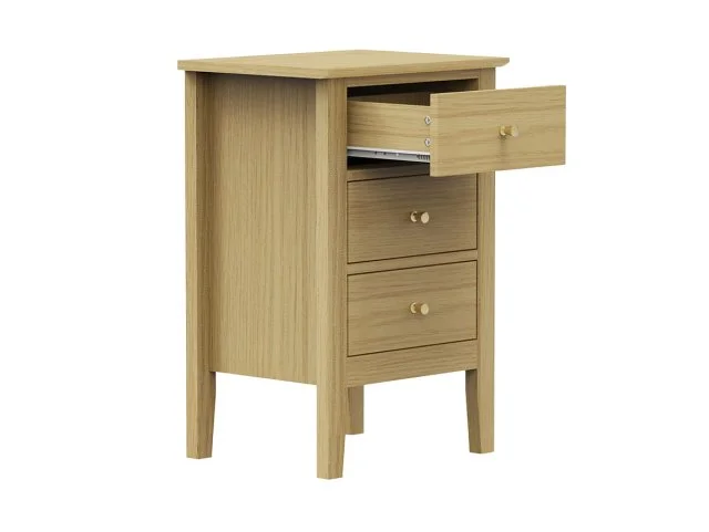 Core Core Henley Oak 3 Drawer Bedside Table