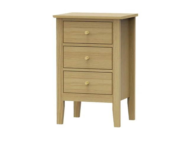 Core Core Henley Oak 3 Drawer Bedside Table