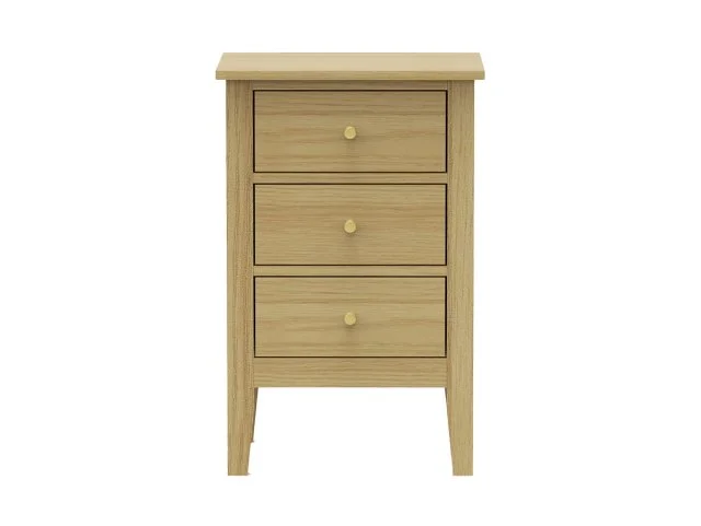 Core Core Henley Oak 3 Drawer Bedside Table