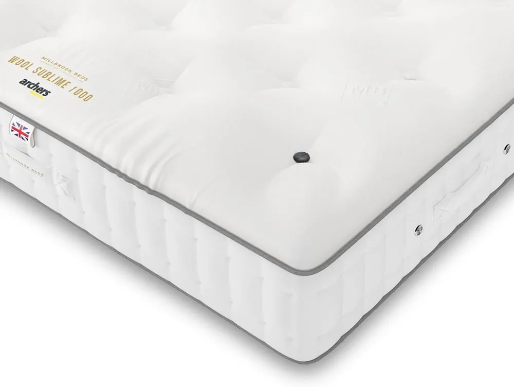Millbrook Clearance - Millbrook Wool Sublime Ortho Pocket 1000 5ft King Size Mattress