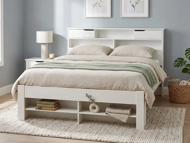 Bedmaster Bedmaster Fabio White Wooden Bed Frame