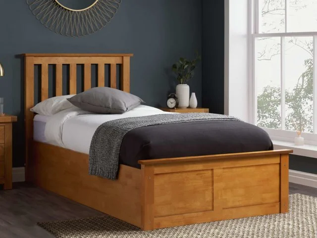 ASC ASC Serena Oak Wooden Ottoman Bed Frame