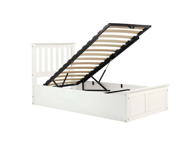 ASC ASC Serena White Wooden Ottoman Bed Frame
