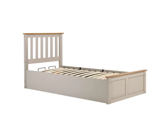 ASC ASC Serena Pearl Grey Wooden Ottoman Bed Frame
