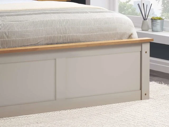 ASC ASC Serena Pearl Grey Wooden Ottoman Bed Frame