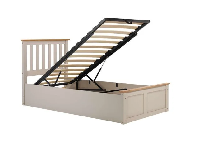 ASC ASC Serena Pearl Grey Wooden Ottoman Bed Frame
