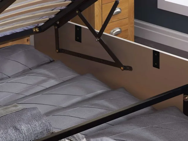 ASC ASC Serena Pearl Grey Wooden Ottoman Bed Frame