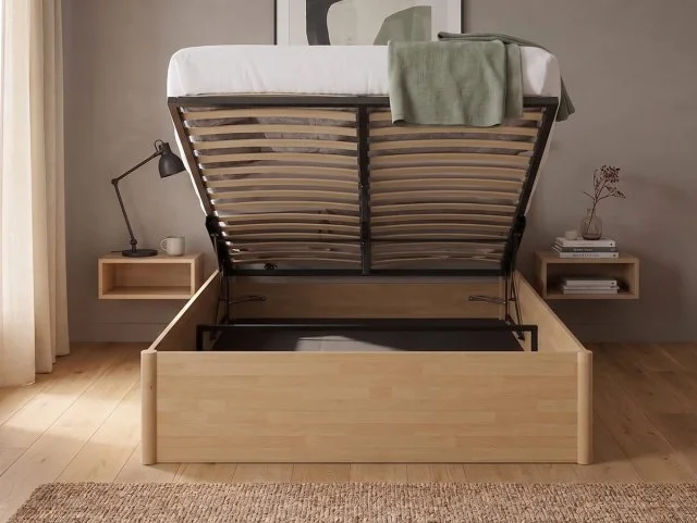 GFW GFW Fusum Oak Spindle Ottoman Bed Frame