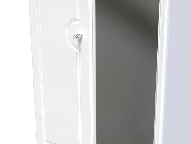 Welcome Welcome Balmoral White High Gloss 2 Door 2 Drawer Mirrored Double Wardrobe (Assembled)