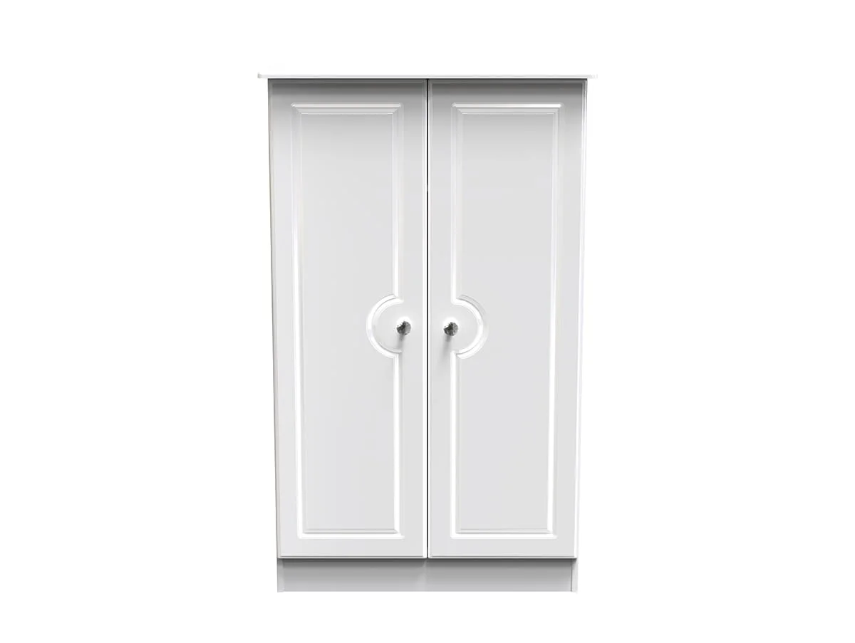 Welcome Welcome Balmoral White High Gloss Childrens Small 2 Door Wardrobe (Assembled)