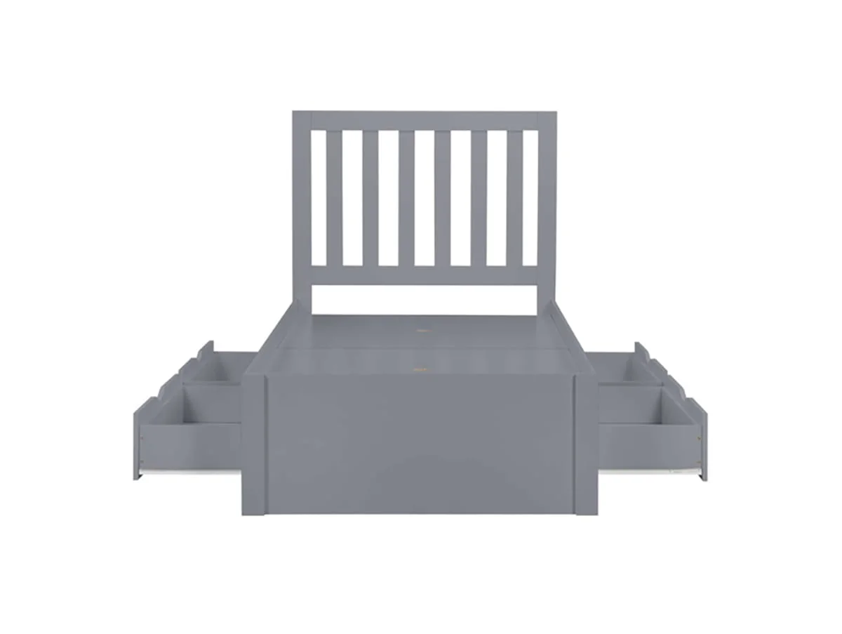 Birlea Birlea Appleby Grey Wooden 4 Drawer Storage Bed Frame