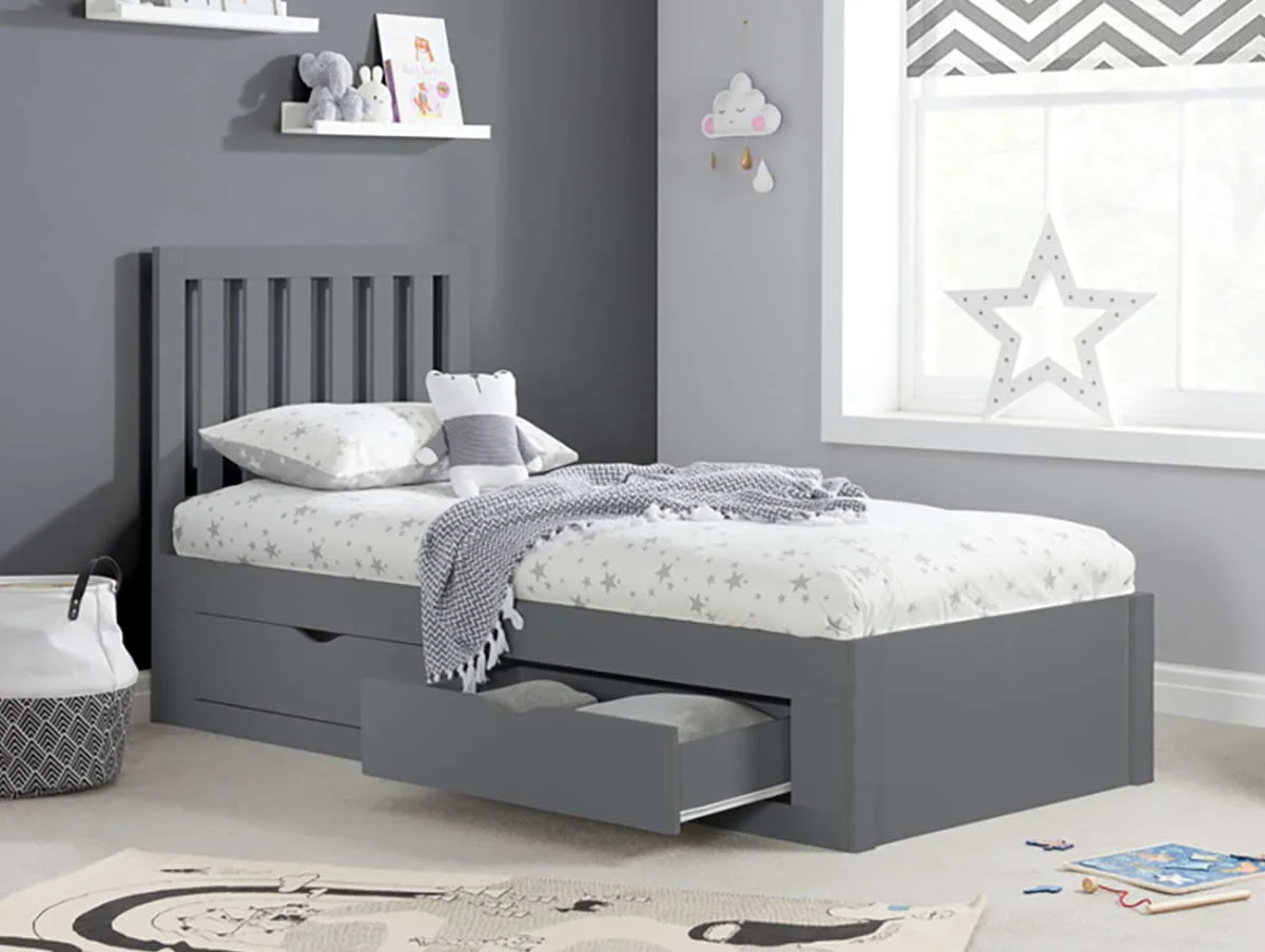 Birlea Birlea Appleby Grey Wooden 4 Drawer Storage Bed Frame