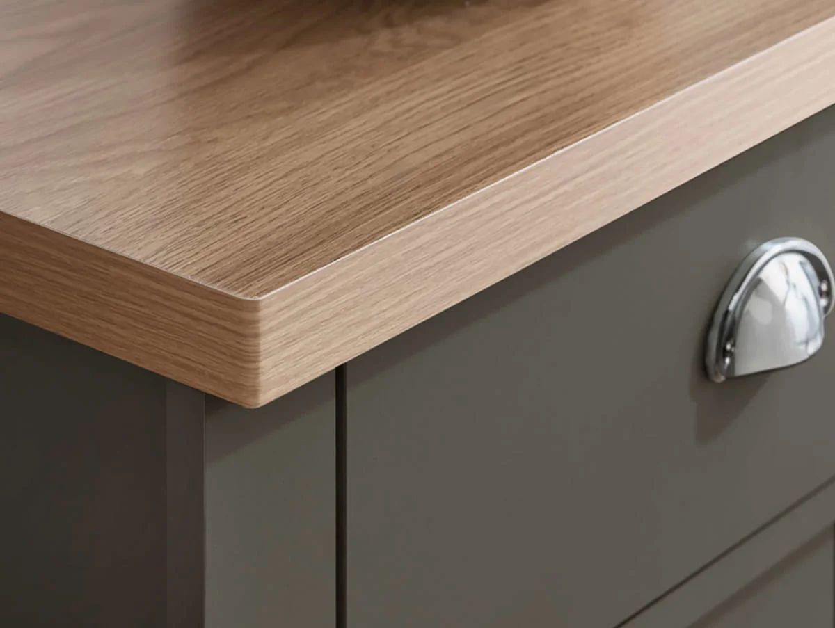 Birlea Birlea Highgate Dark Grey and Oak Effect 2 Drawer Bedside Table