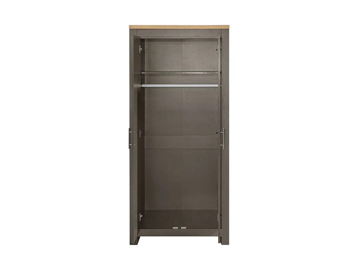 Birlea Birlea Highgate Dark Grey and Oak Effect 2 Door Wardrobe