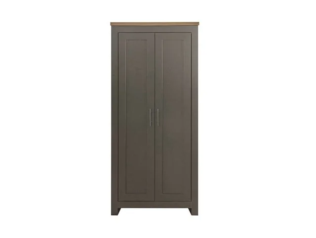 Birlea Birlea Highgate Dark Grey and Oak Effect 2 Door Wardrobe