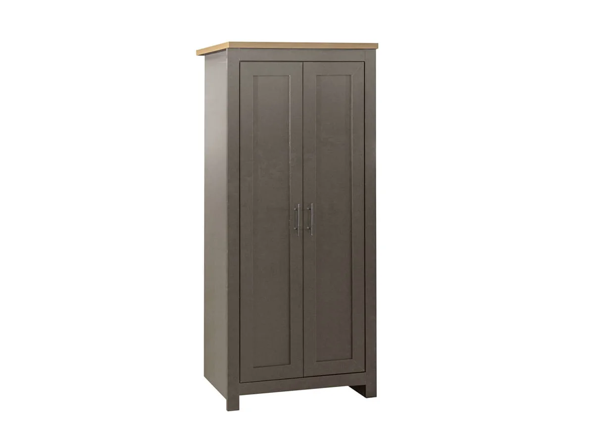 Birlea Birlea Highgate Dark Grey and Oak Effect 2 Door Wardrobe