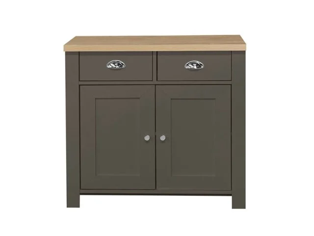 Birlea Birlea Highgate Dark Grey and Oak Effect 2 Door 2 Drawer Sideboard
