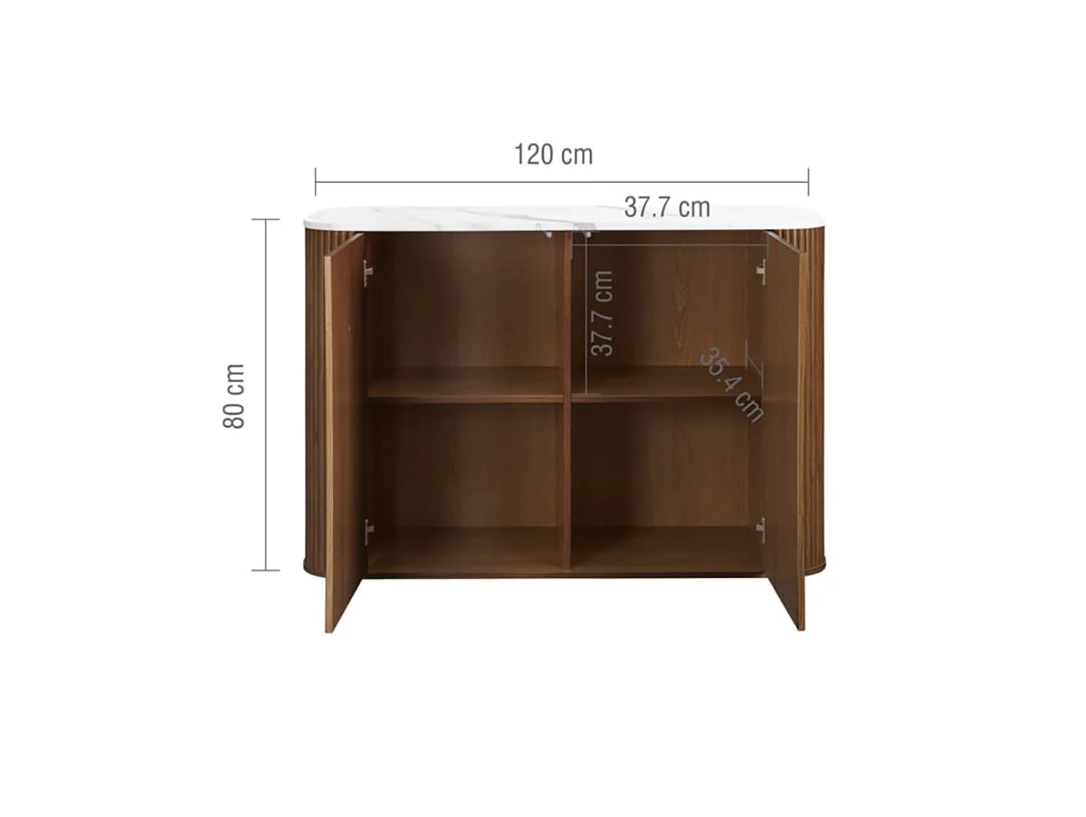 Birlea Birlea Russo Walnut 2 Door Sideboard