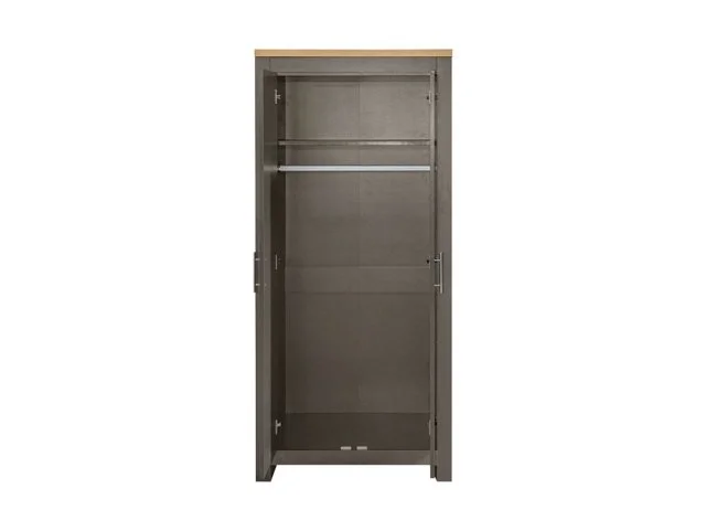 Birlea Birlea Highgate Dark Grey and Oak Effect 2 Door Wardrobe
