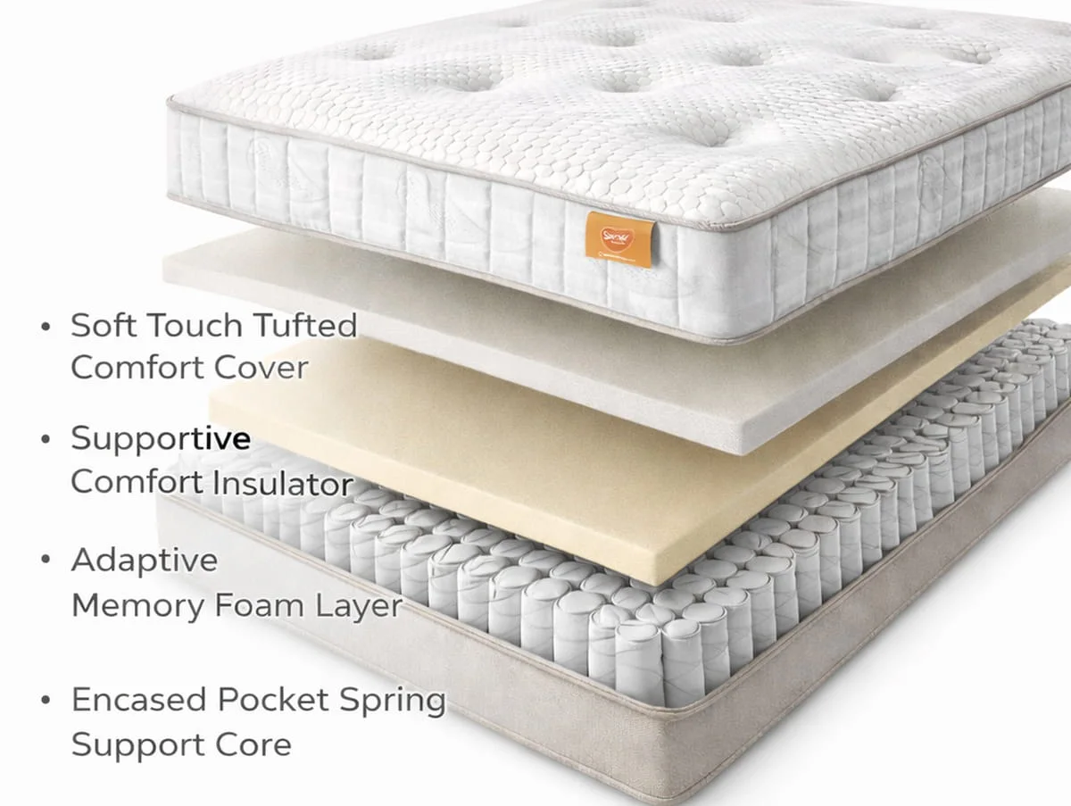 Sareer Sareer Matrah Memory Pocket 1000 Mattress in a Box