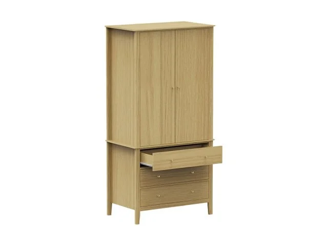 Core Core Henley Oak 2 Door 3 Drawer Wardrobe