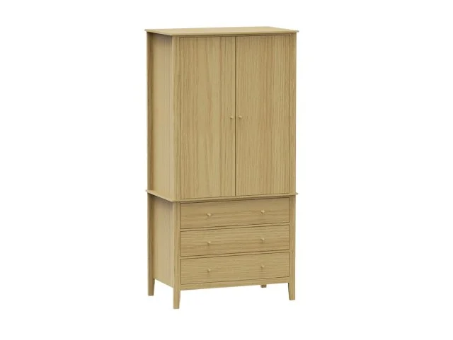 Core Core Henley Oak 2 Door 3 Drawer Wardrobe