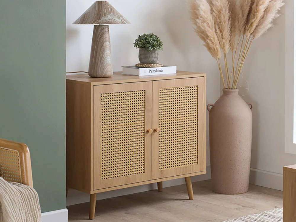 Birlea Birlea Croxley Rattan and Oak 2 Door Sideboard
