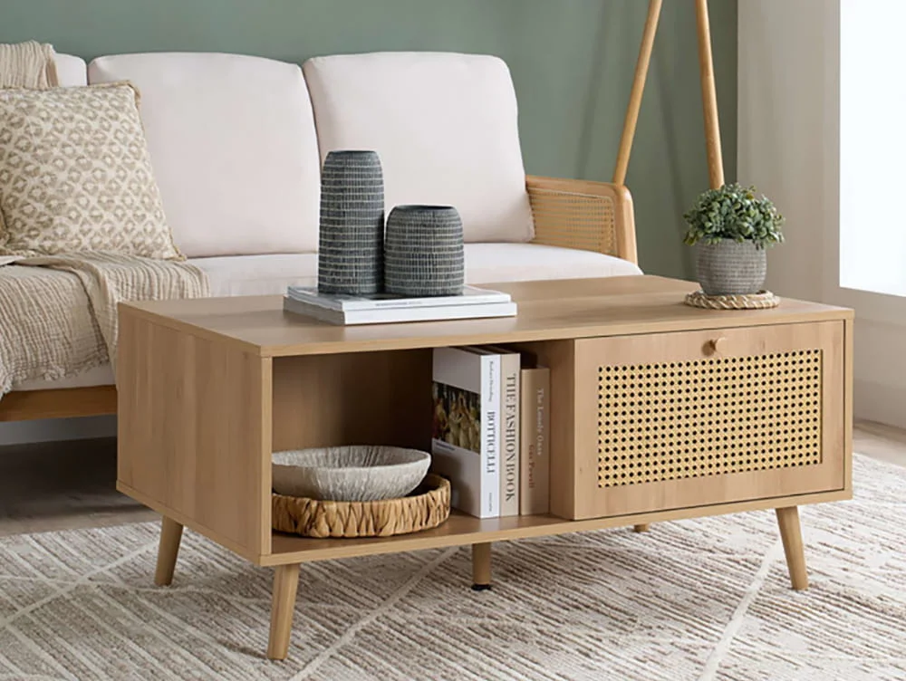 Birlea Birlea Croxley Rattan and Oak Coffee table
