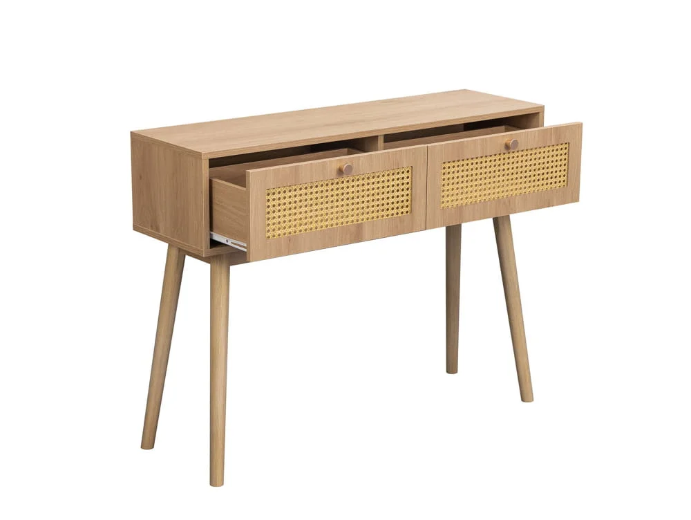 Birlea Birlea Croxley Rattan and Oak Console table