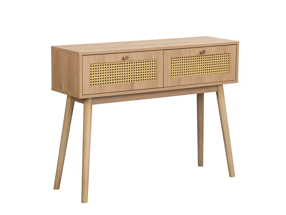 Birlea Birlea Croxley Rattan and Oak Console table